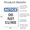 Signmission Do Not Climb, 18 in W x Rectangle, Plastic OS-2PACK-NS-P-1824-V-11118 - alternate 8